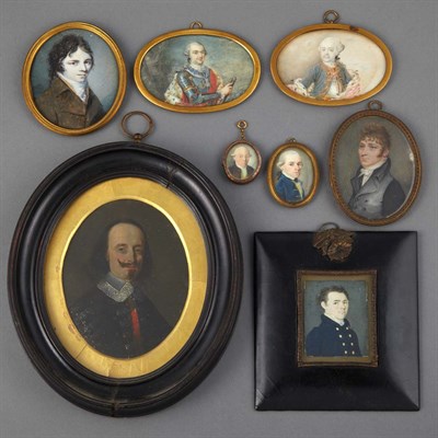 Lot 225 - Group of English and Continental Portrait...