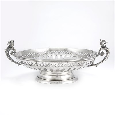 Lot 278A - German Silver Basket With reticulated sides...
