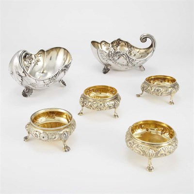 Lot 328 - Pair of German Rococo Style Silver Nut Dishes...