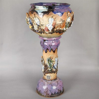 Lot 388 - Banko Pottery Jardiniere and Pedestal 20th...
