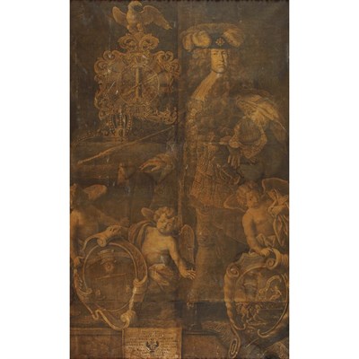 Lot 205 - Artist Unknown CAROLUS VI Print. 100 x 65...