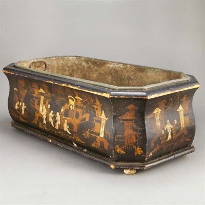 Lot 470 - Chinese Export Lacquered Jardiniere Late 19th...