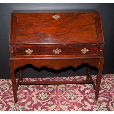 Lot 116 - Georgian Stained Mahogany Slant Front Desk on...