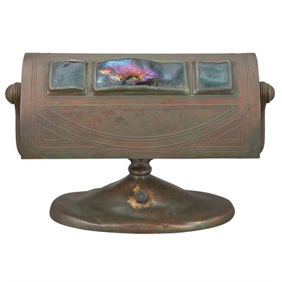 Lot 534 - Tiffany Studios Bronze and Favrile Glass...