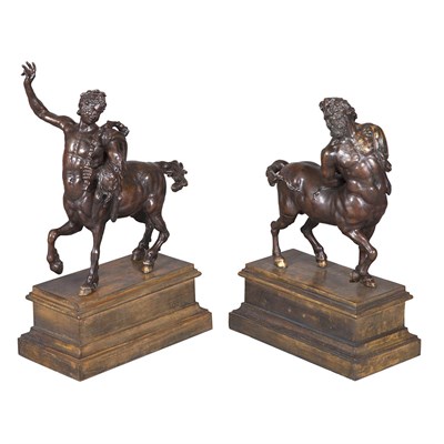 Lot 409 - Pair of Italian Bronze Centaurs 19th Century...