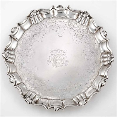 Lot 267 - George II Silver Salver Philip Goddard, London,...