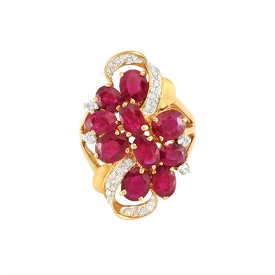 Lot 255 - Gold, Ruby and Diamond Ring
