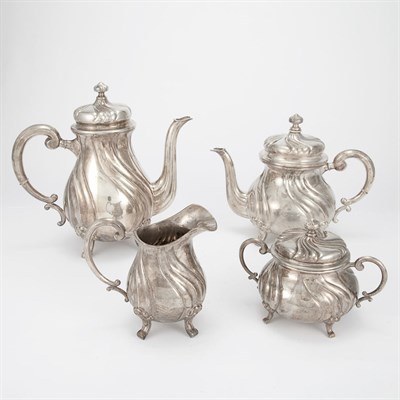 Lot 339 - German Silver Tea and Coffee Service Emil...