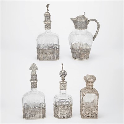 Lot 348 - Group of Continental Rococo Style Silver...