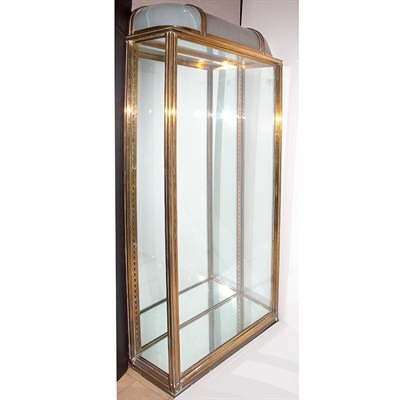 Lot 350 - French Brass And Glass Vitrine Height 6 feet 2...