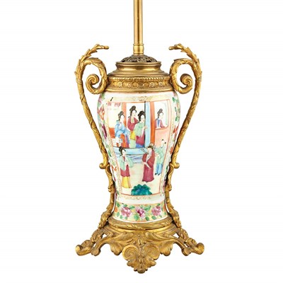 Lot 458 - Bronze Mounted Chinese Famille Rose Porcelain...