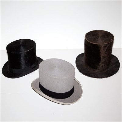 Lot 474A - Three Gentleman's Top Hats