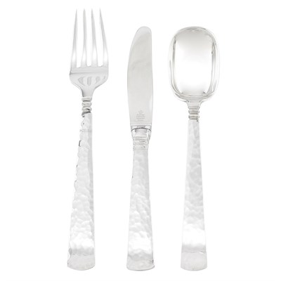 Lot 323 - Mexican Hand Hammered Sterling Silver Flatware...