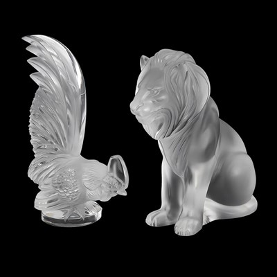 Lot 573 - Two Lalique Molded Glass Articles Modern...