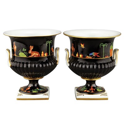 Lot 127 - Pair of French Hand Painted 'Black Shoulder'...