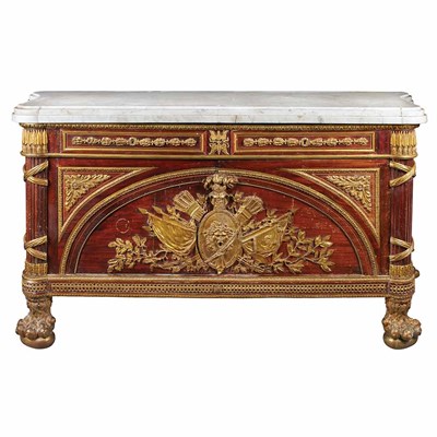 Lot 284 - Louis XVI Style Gilt-Bronze Mounted Mahogany...