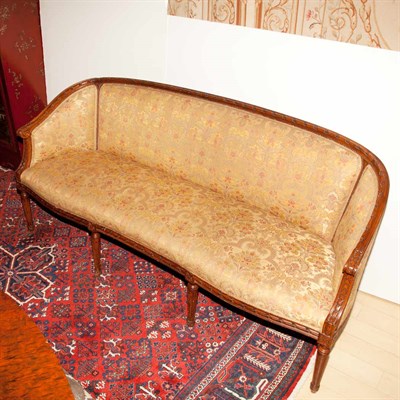 Lot 343 - Louis XVI Style Walnut Settee Length 6 feet 4...
