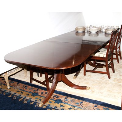 Lot 186 - George III Style Mahogany Triple-Pedestal...