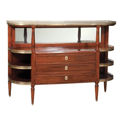 Lot 195 - Louis XVI Style Brass Mounted Carved Mahogany...