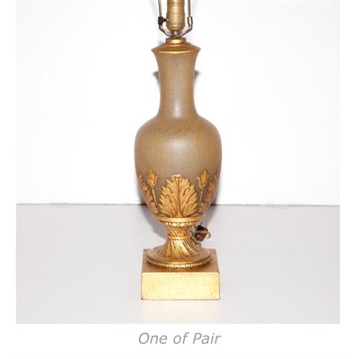 Lot 401 - Pair of Neoclassical Style Painted Metal...