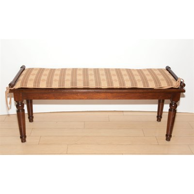 Lot 420 - William IV Style Mahogany Bench Length 47 inches.
