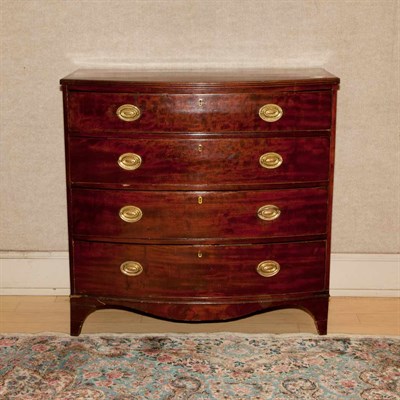 Lot 627 - George III Mahogany Chest of Drawers Height 39...
