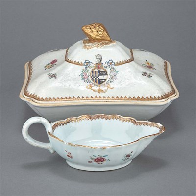 Lot 353 - Chinese Export Armorial Porcelain Covered...