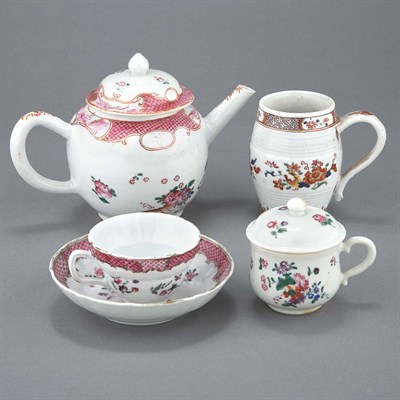 Lot 351 - Group of Ten Chinese Famille Rose Porcelain...