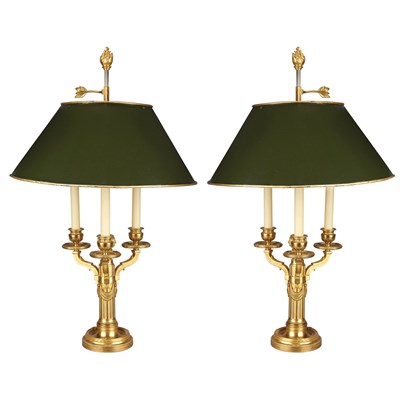 Lot 422 - Pair of Louis XVI Style Gilt-Bronze...