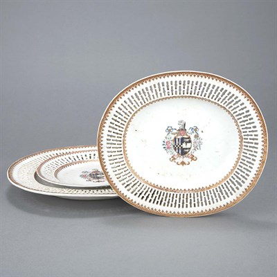 Lot 398 - Group of Three Chinese Export Armorial...