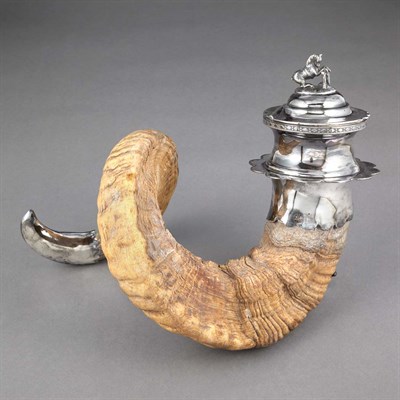 Lot 222 - Scottish Ram's Horn Snuff Mull Late 19th...