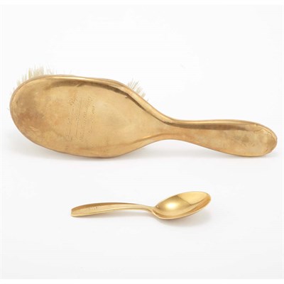 Lot 285 - Tiffany & Co. 14Kt. Gold Brush and 18Kt. Gold...