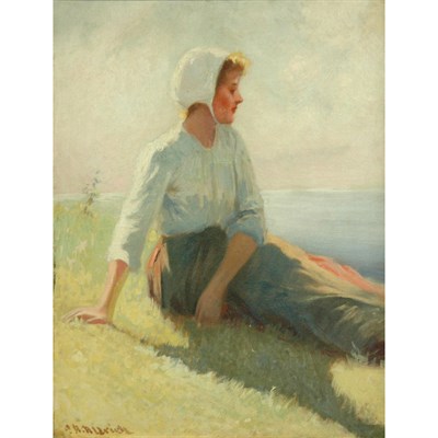 Lot 10 - George Ames Aldrich American 1872-1941 Looking...