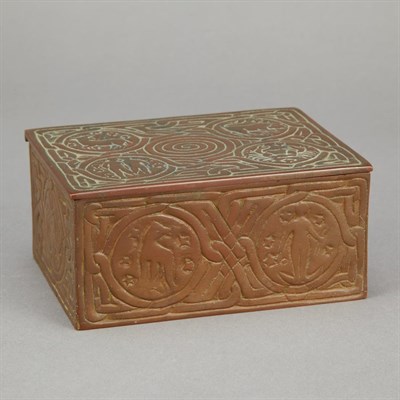 Lot 537 - Tiffany Studios Bronze Cigar Box First quarter...