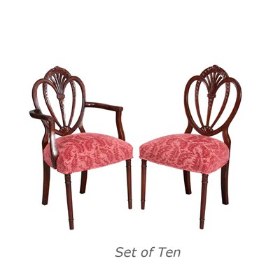 Lot 411 - Set of Ten George III Style Mahogany Dining...