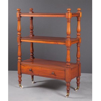 Lot 161 - English Mahogany Three-Tier Etagere Height 48...