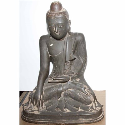 Lot 272 - Burmese Copper Figure of a Seated Buddha...
