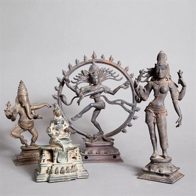 Lot 251 - Group of Four Southeast Asian Bronze Figures...