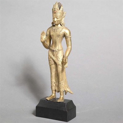 Lot 390 - Nepalese Gilt-Bronze Bodhisattva Height 13 3/4...