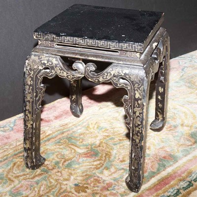 Lot 221 - Japanese Lacquered Side Table Height 19 inches,...