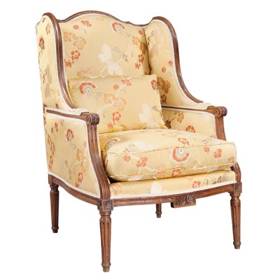 Lot 364 - Louis XVI Walnut Bergere Late 18th century The...