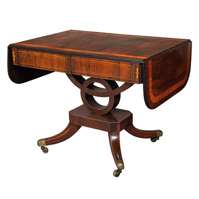 Lot 515 - Regency Satinwood Banded Rosewood Sofa Table...