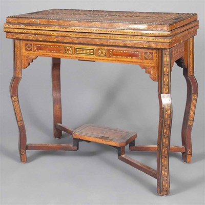Lot 406 - Syrian Mother-of-Pearl Parquetry Inlaid Teak...