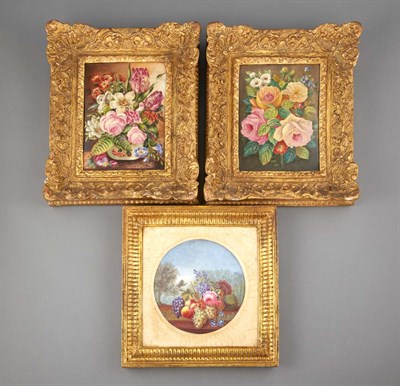 Lot 338 - Group of Three English Porcelain Plaques Late...