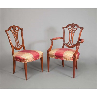 Lot 153 - Set of Ten George III Style Mahogany Dining...