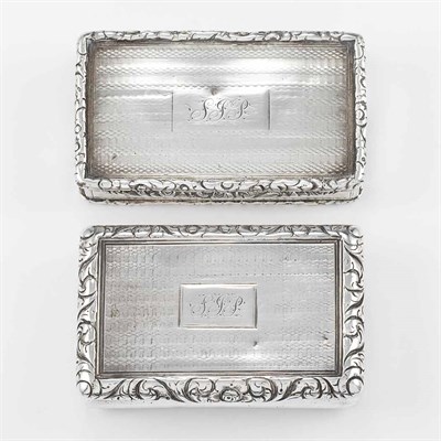 Lot 290 - Two George IV Silver Snuff Boxes John Shaw,...