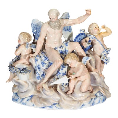 Lot 454 - Meissen Porcelain Mythological Figural Group...