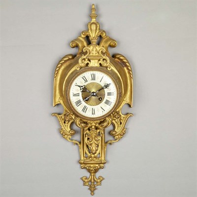 Lot 387 - Louis XVI Style Gilt-Metal Cartel Clock The...