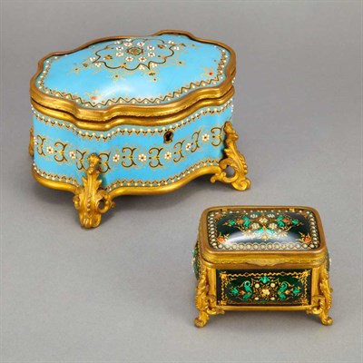 Lot 473 - Two Viennese Gilt-Bronze and Enameled Copper...