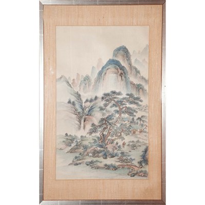 Lot 110 - Framed Chinese Landscape Painting on Paper...